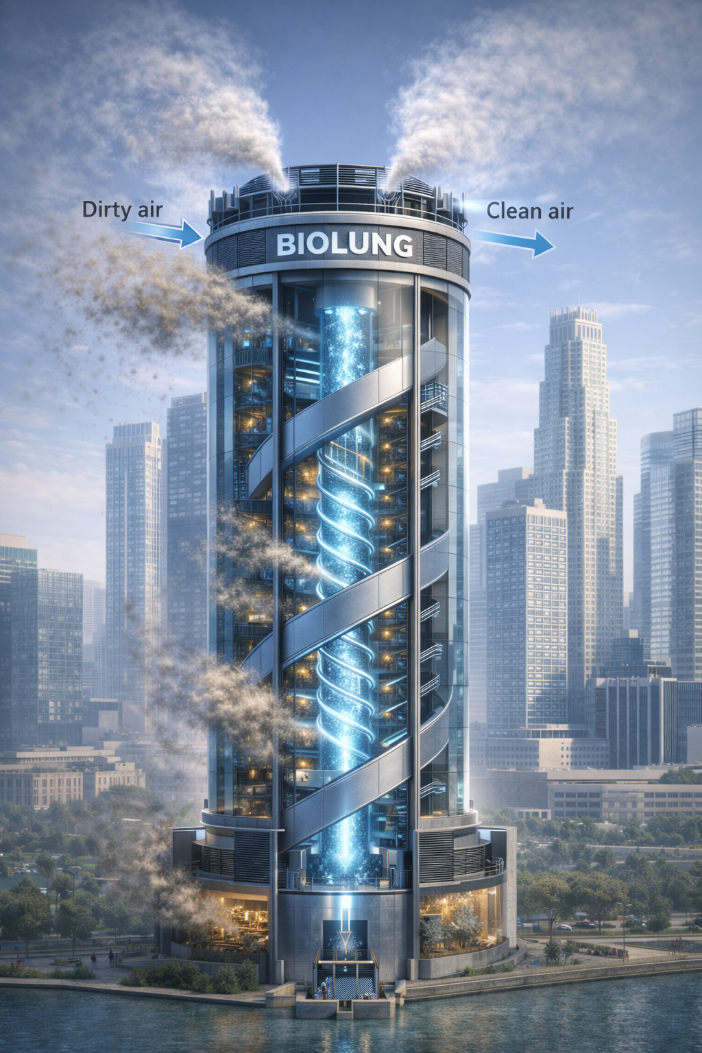 HaloField environmental purification tower concept