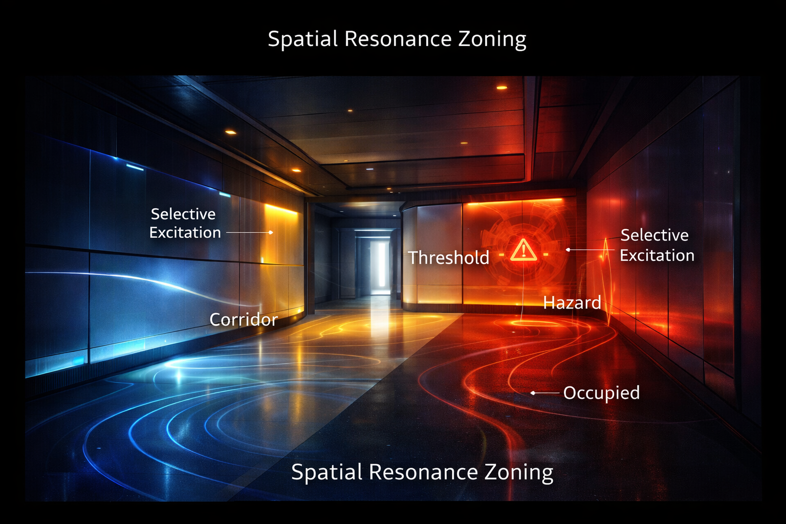 Spatial resonance zones across architectural surfaces