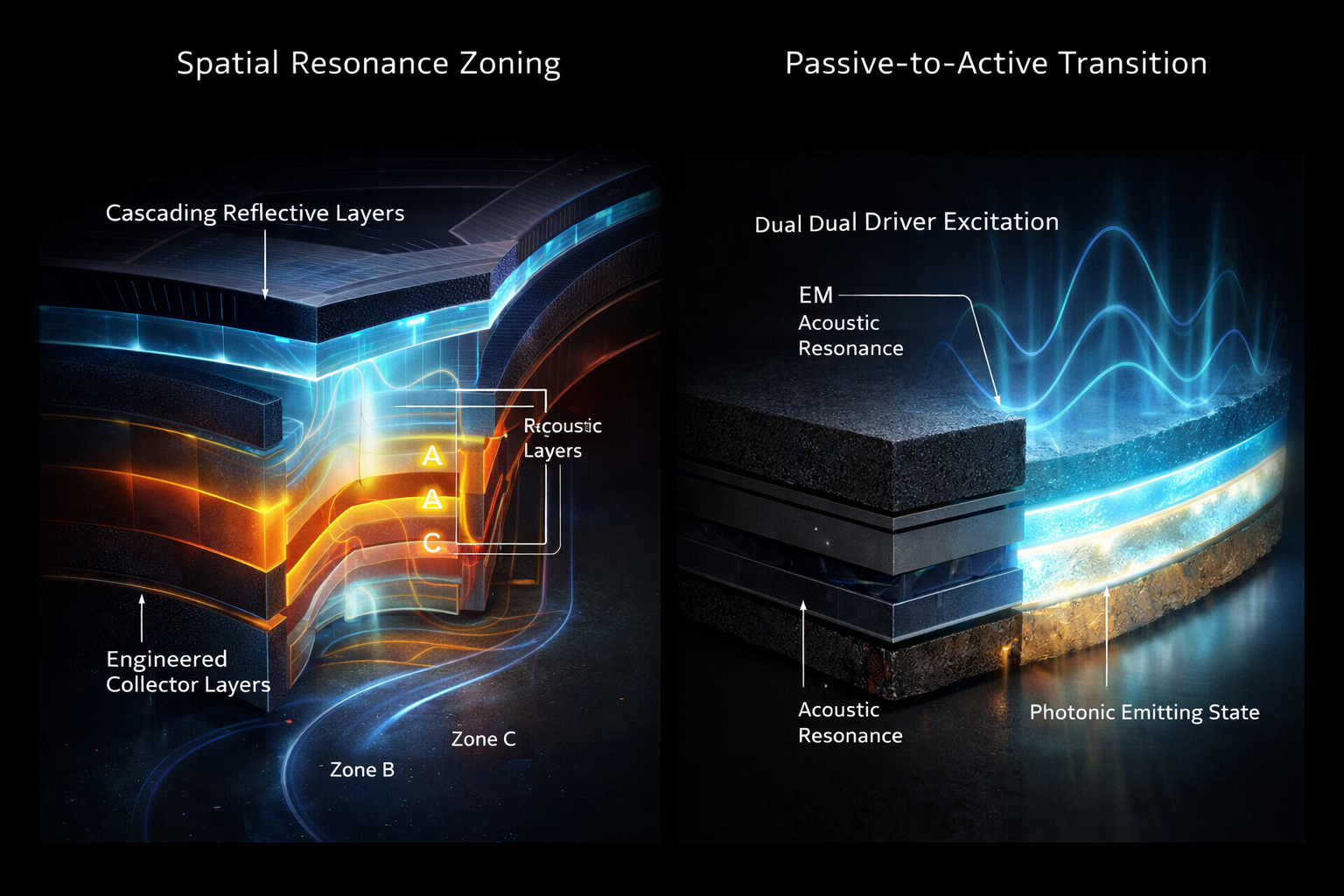 Resonant stack with dual excitation drivers