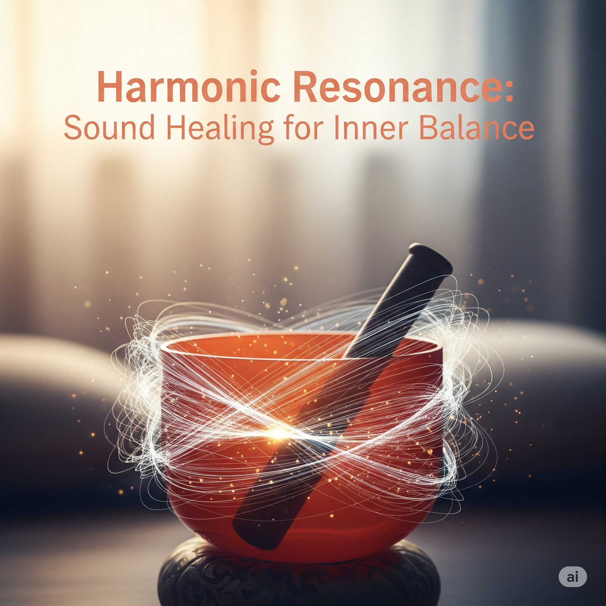 Vibrating singing bowl with gentle light